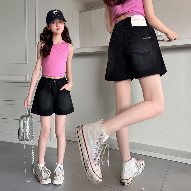 Summer Clothing Label - Kızlar Yazlık İnce Kot Şort Yüksek