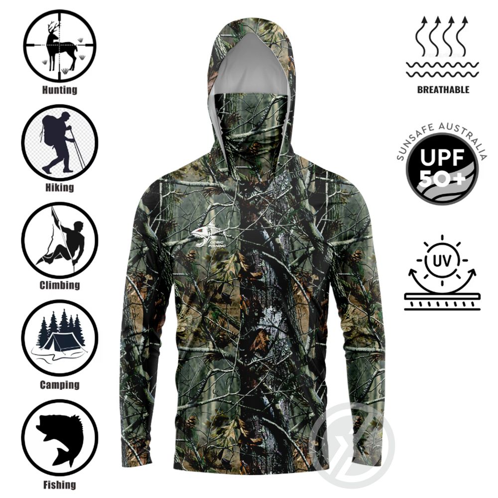 Summer Clothing Types - UPF50+ Kapüşonlu Balıkçı Gömleği, Entegre Yüz