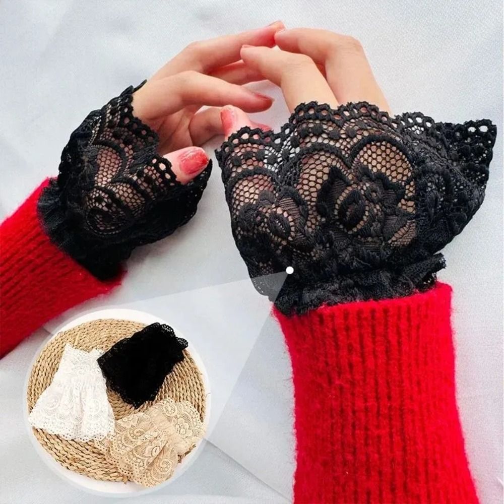 Summer Clothing Accessories - Giyim Aksesuarı Dantel Detaylı Sahte Manşet