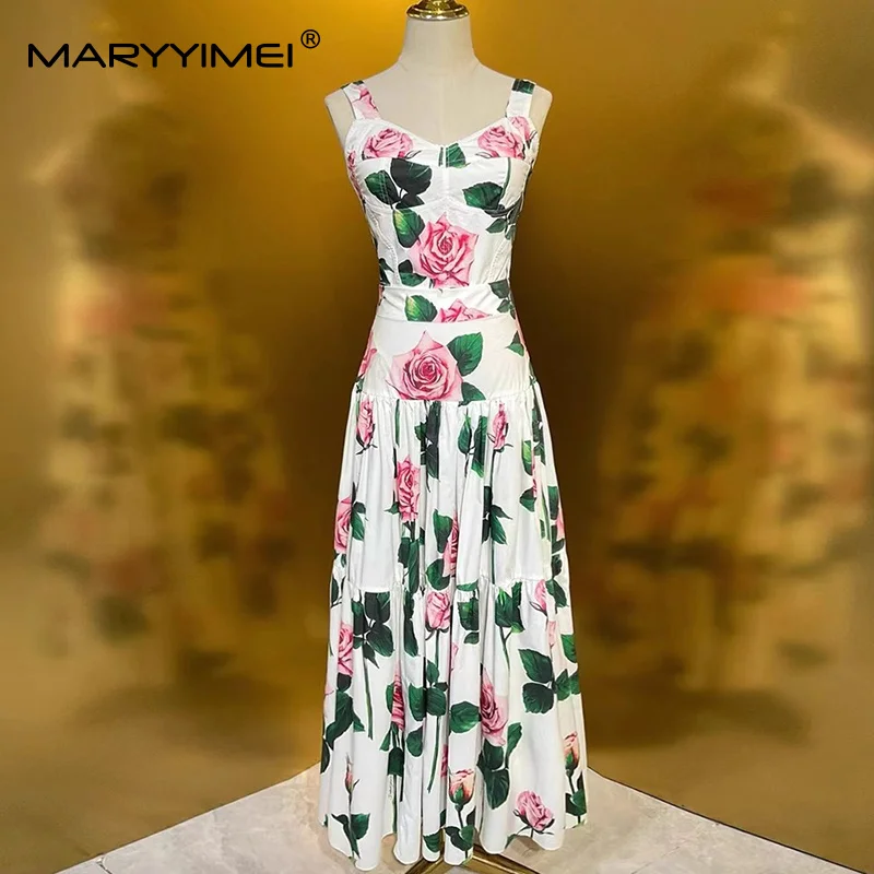 Summer Clothing Accessories - MARYYIMEI Çiçek Baskılı Pileli Eklemeli Moda