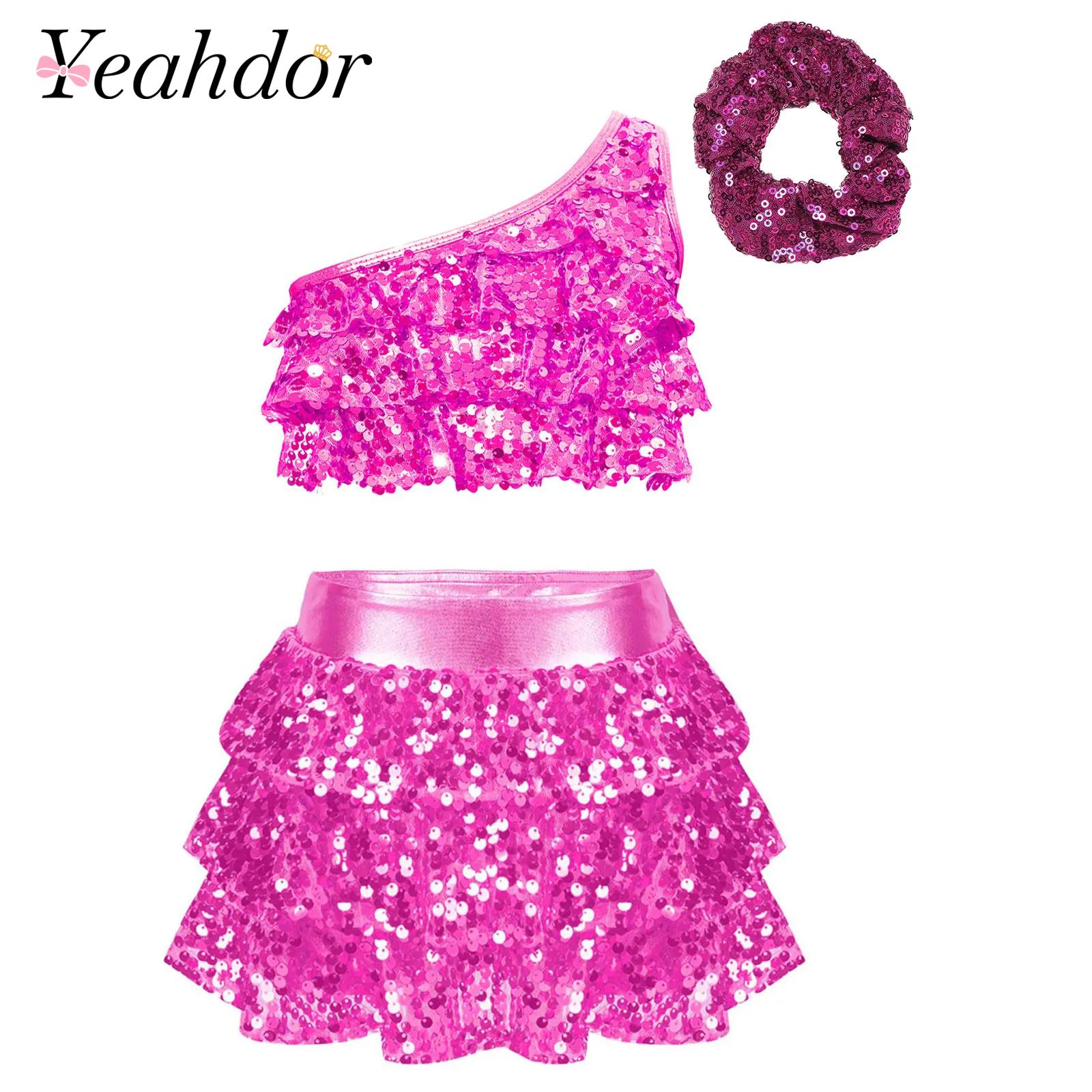 Summer Clothing Girl - Çocuk Kız Parlak Pul Latin Caz