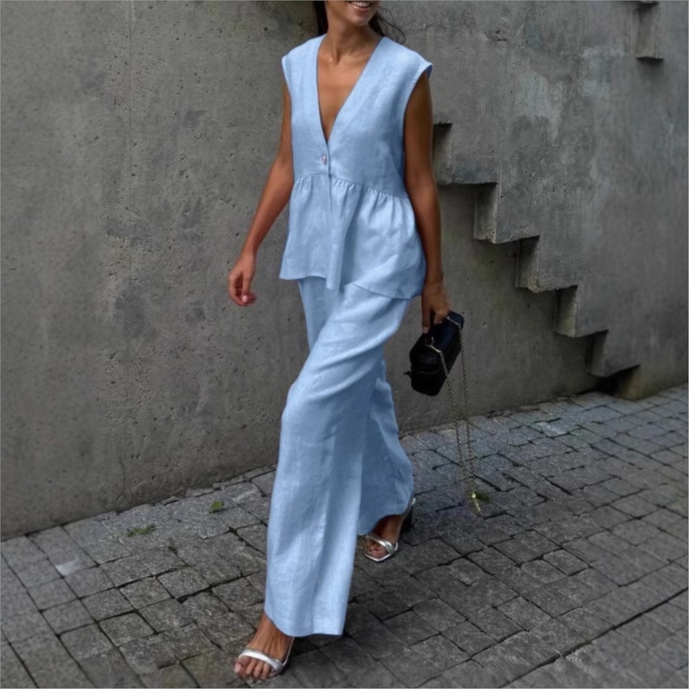 Zara Summer Clothing For Women - Rahat Kolsuz Yelek V Yaka Bluz