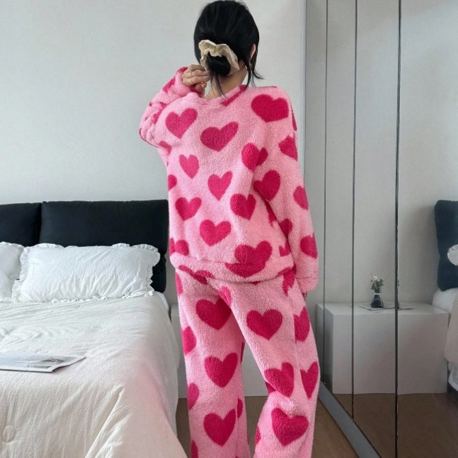 Sıcak Pembe Pijama Takım Baskı - Summer House Clothing incelemesi ve fiyatı