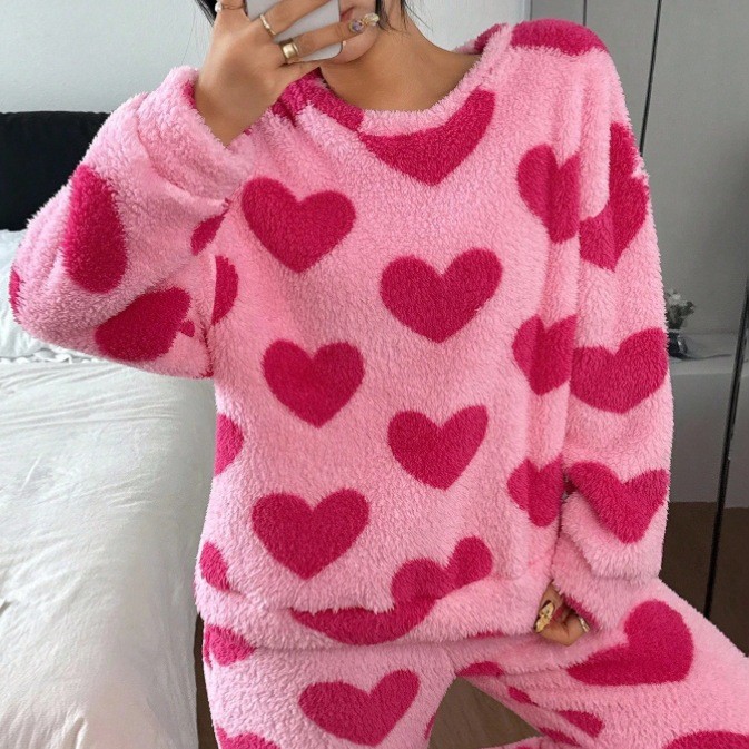 Sıcak Pembe Pijama Takım Baskı - Summer House Clothing incelemesi ve fiyatı