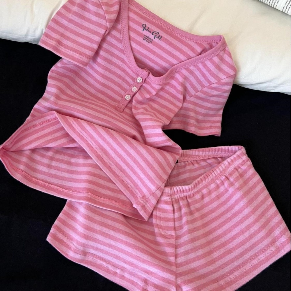 Pembe Çizgili Kısa Kollu Tişör - Summer House Clothing incelemesi ve fiyatı