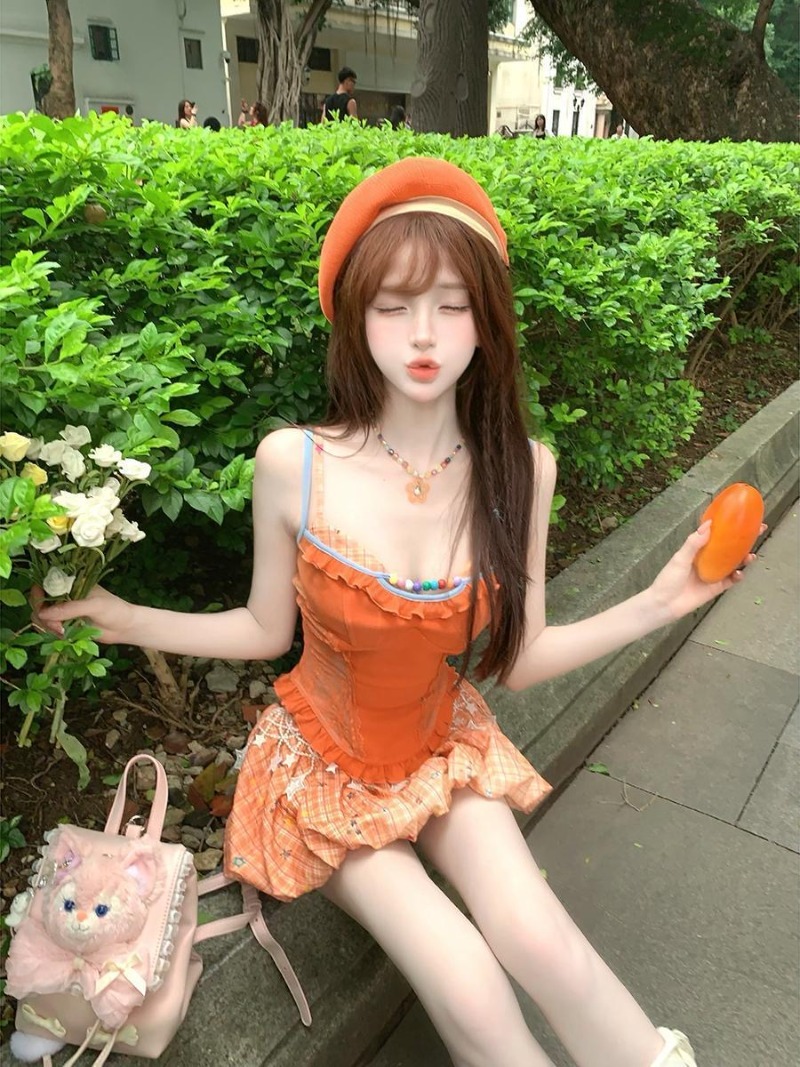 Yaz Yeni Turuncu Dopamin Tatlı - Summer Clothing Girl incelemesi ve fiyatı