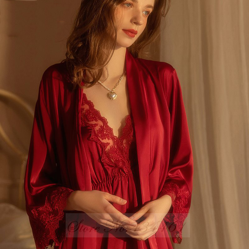Bordo 2 adet Robe Set gecelik  - Summer House Clothing incelemesi ve fiyatı