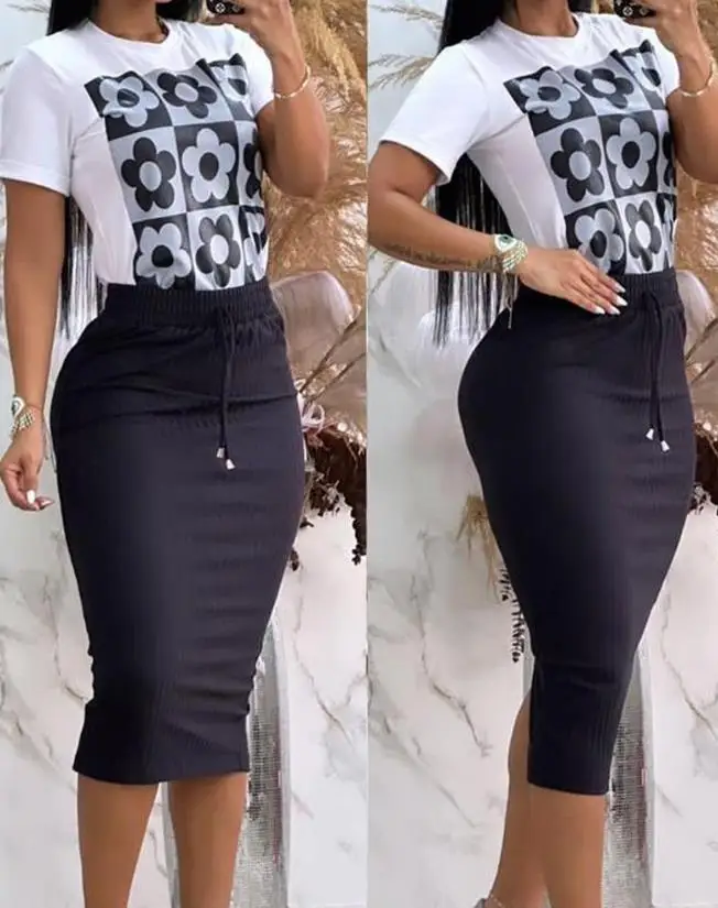 Kadın Çiçek Grafik Baskı Üst v - Summer Clothing Accessories incelemesi ve fiyatı
