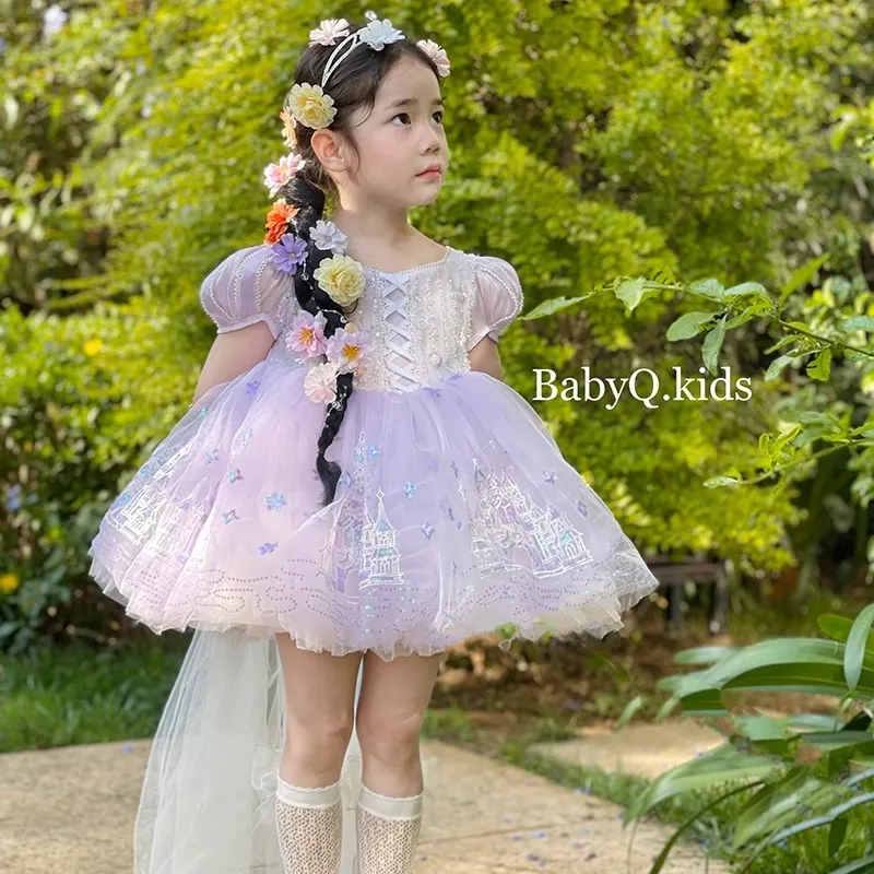 Bebek Kız Yaz Parlak Mor Tatlı - Summer Gauze Clothing incelemesi ve fiyatı