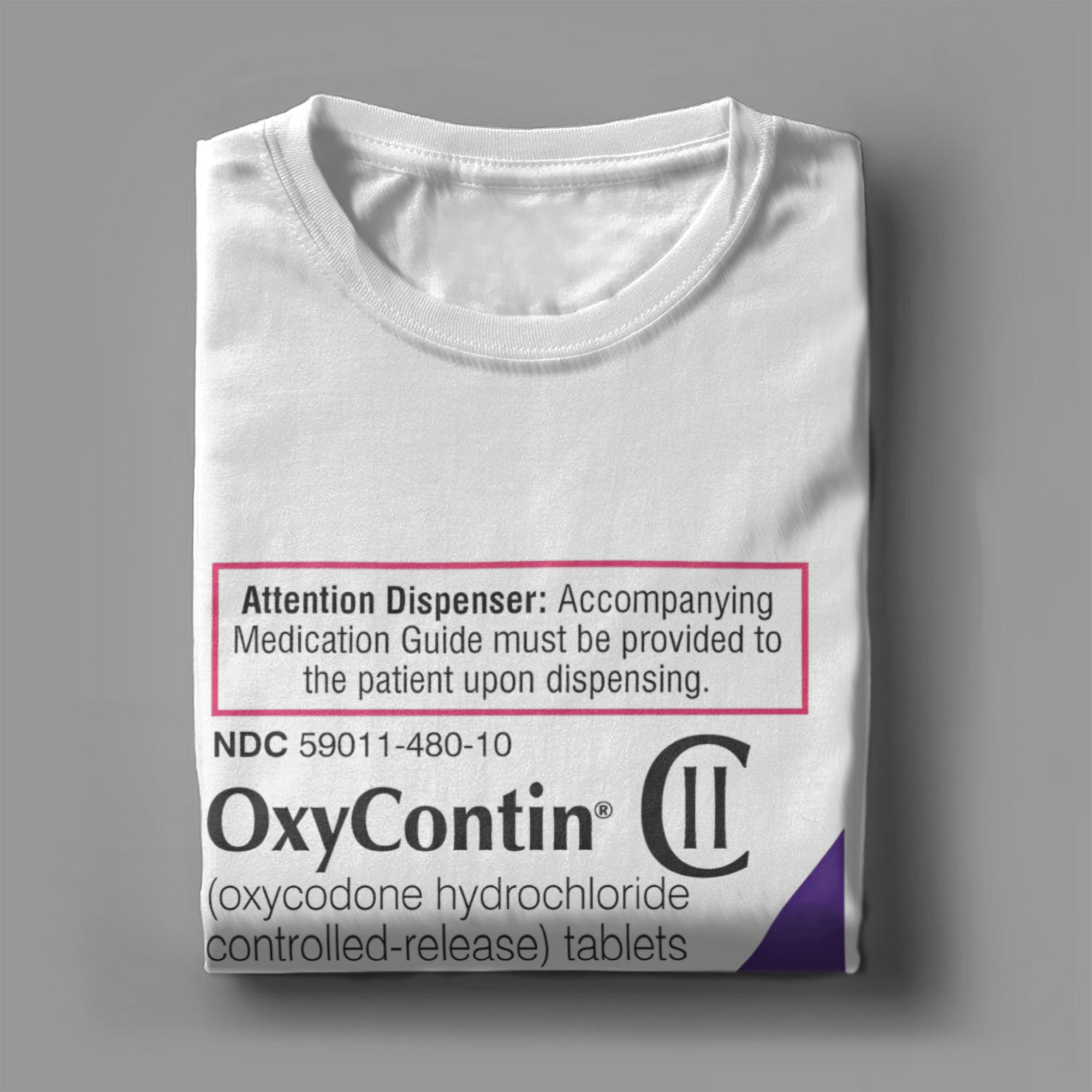 Oxycontin 80 mg Etiket erkek T - Summer Clothing Label incelemesi ve fiyatı