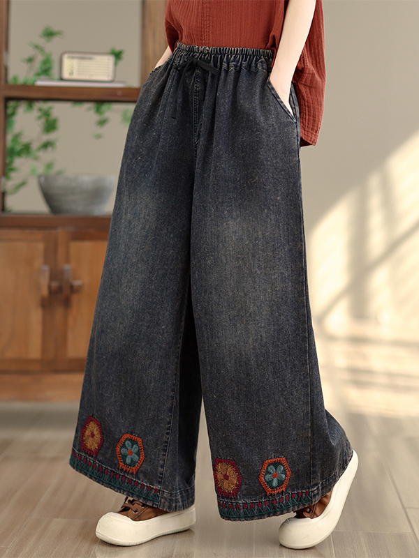 Retro Yıkanmış İşlemeli Düz Pa - Summer Clothing Label incelemesi ve fiyatı