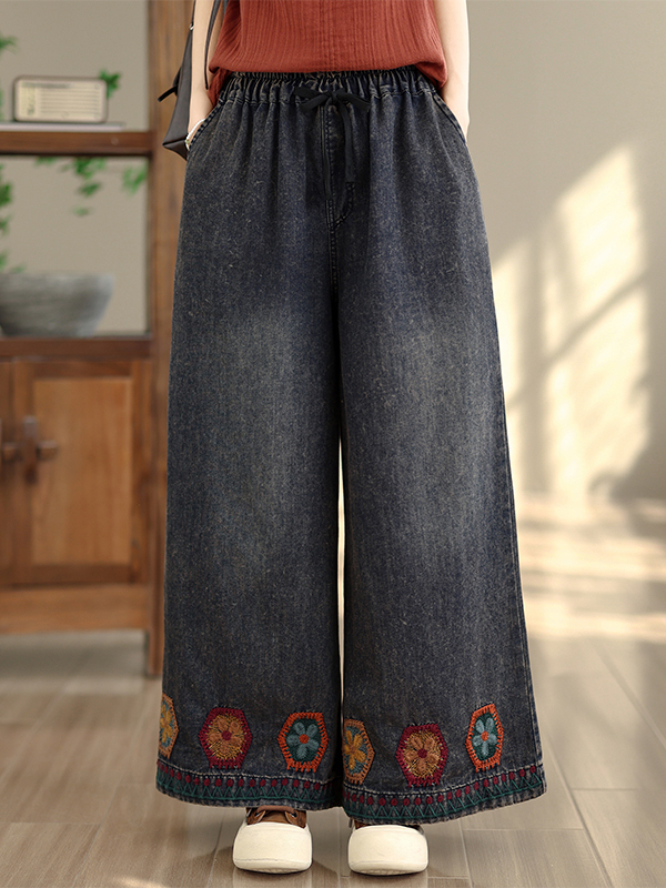 Retro Yıkanmış İşlemeli Düz Pa - Summer Clothing Label incelemesi ve fiyatı