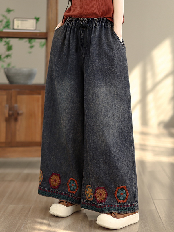 Retro Yıkanmış İşlemeli Düz Pa - Summer Clothing Label incelemesi ve fiyatı