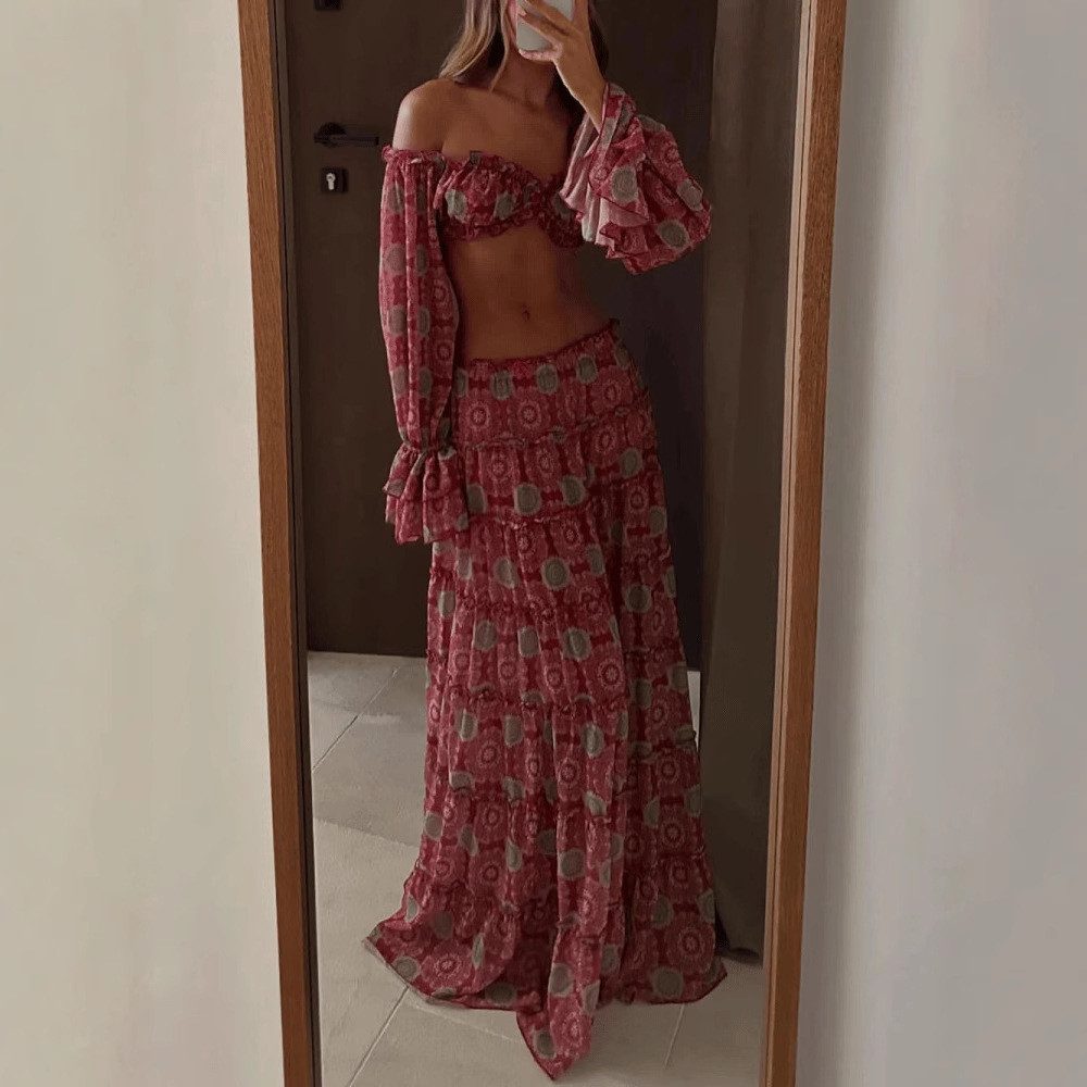 Vintage Baskılı Etek İki Parça - Summer Clothing Accessories incelemesi ve fiyatı